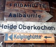 Schild an Fridahütte